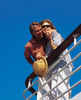 Fred Olsen couple on deck Fred Olsen couple on deck