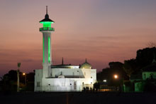 Mosque on the banks of the Suez Canal