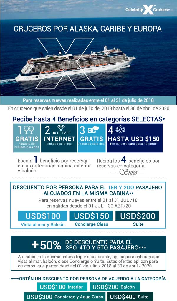 Oferta Celebrity Cruises Oferta Celebrity Cruises
